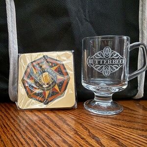 Harry Potter Butterbeer Glass Mug and Coaster Set